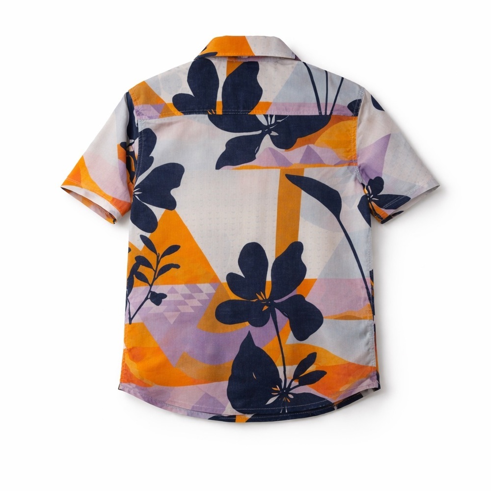 🌴 Boys Surf Shirt Bundle Billabong + Quiksilver Size 5 100% Cotton Tropical - Picture 3 of 14